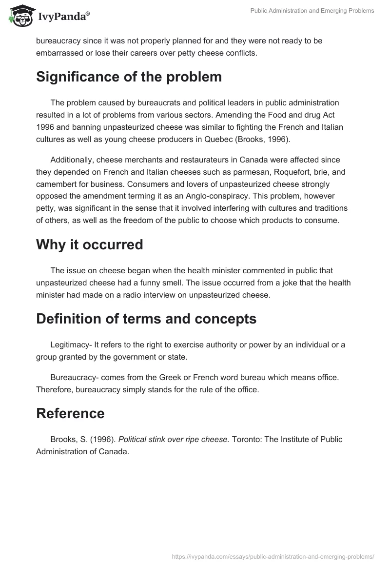 Public Administration and Emerging Problems. Page 3