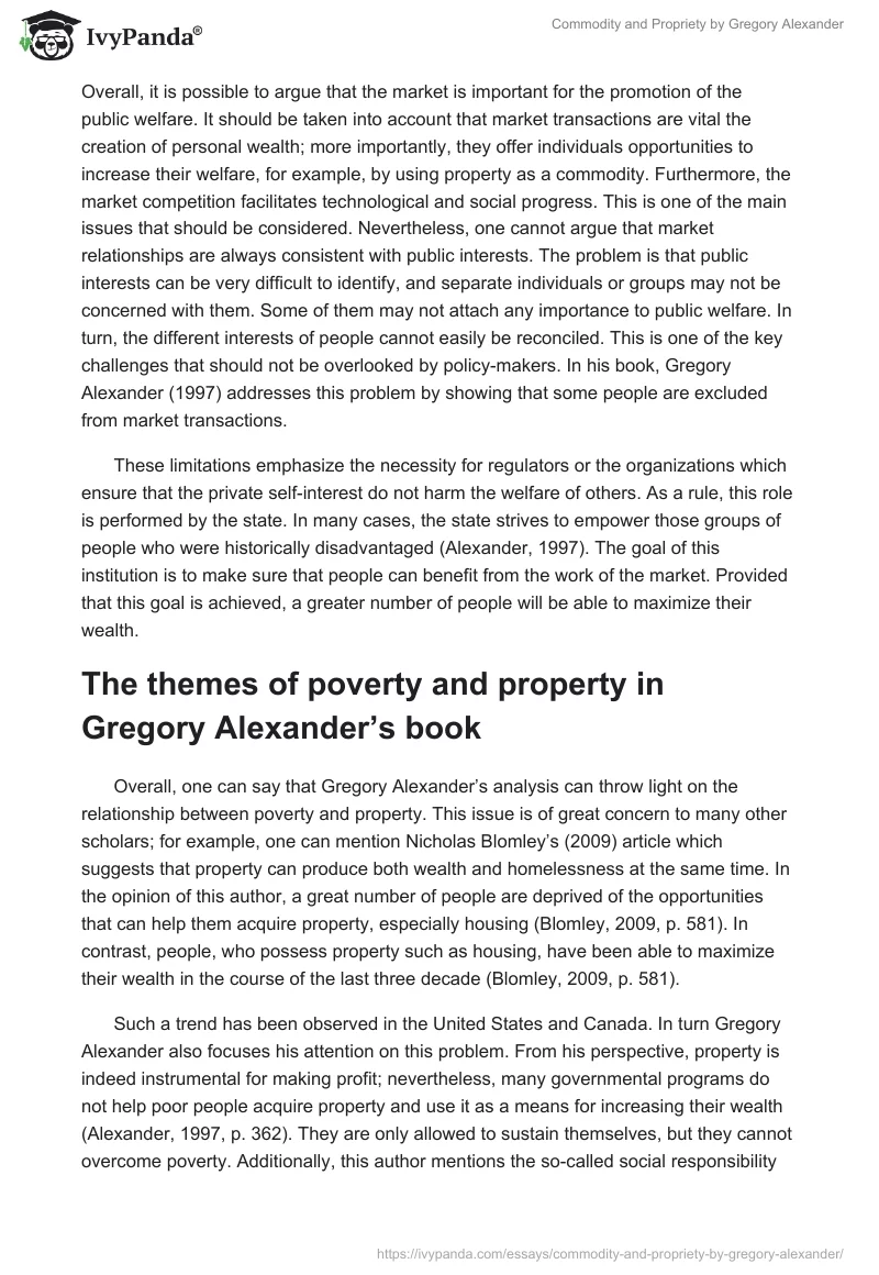 "Commodity and Propriety" by Gregory Alexander. Page 3