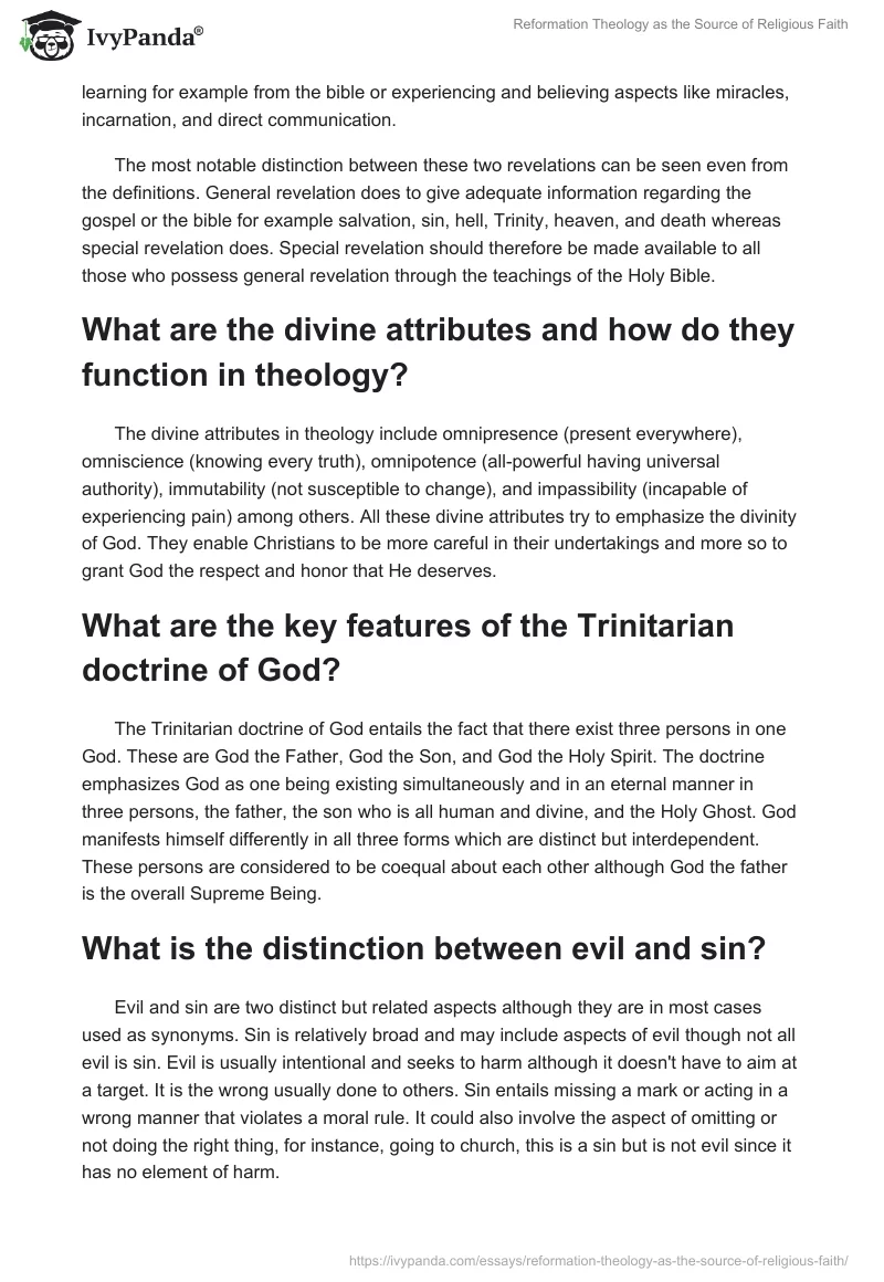 Reformation Theology as the Source of Religious Faith. Page 4