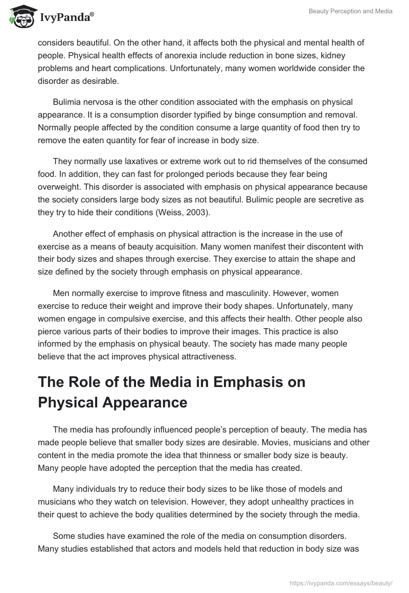 Beauty Perception and Media. Page 4