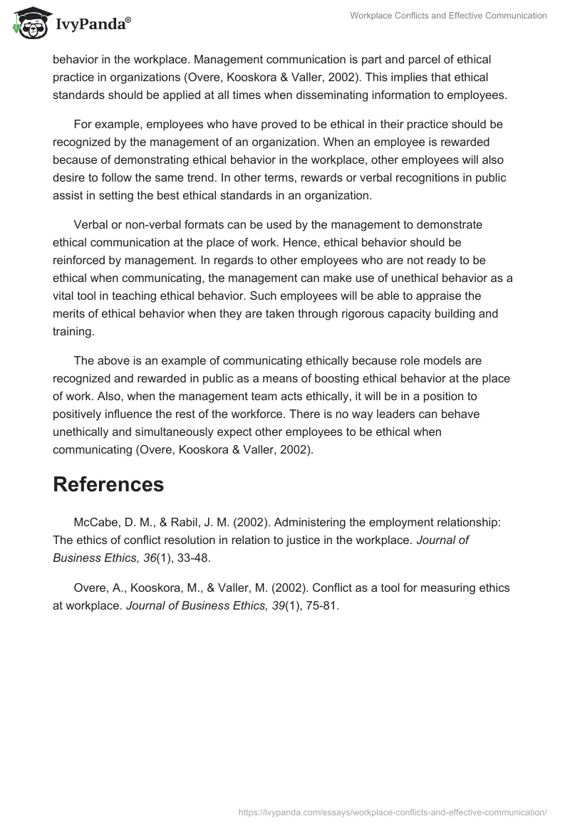 Workplace Conflicts and Effective Communication. Page 2