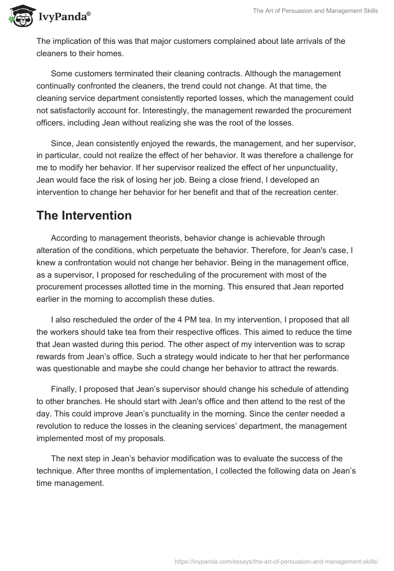 The Art of Persuasion and Management Skills. Page 5