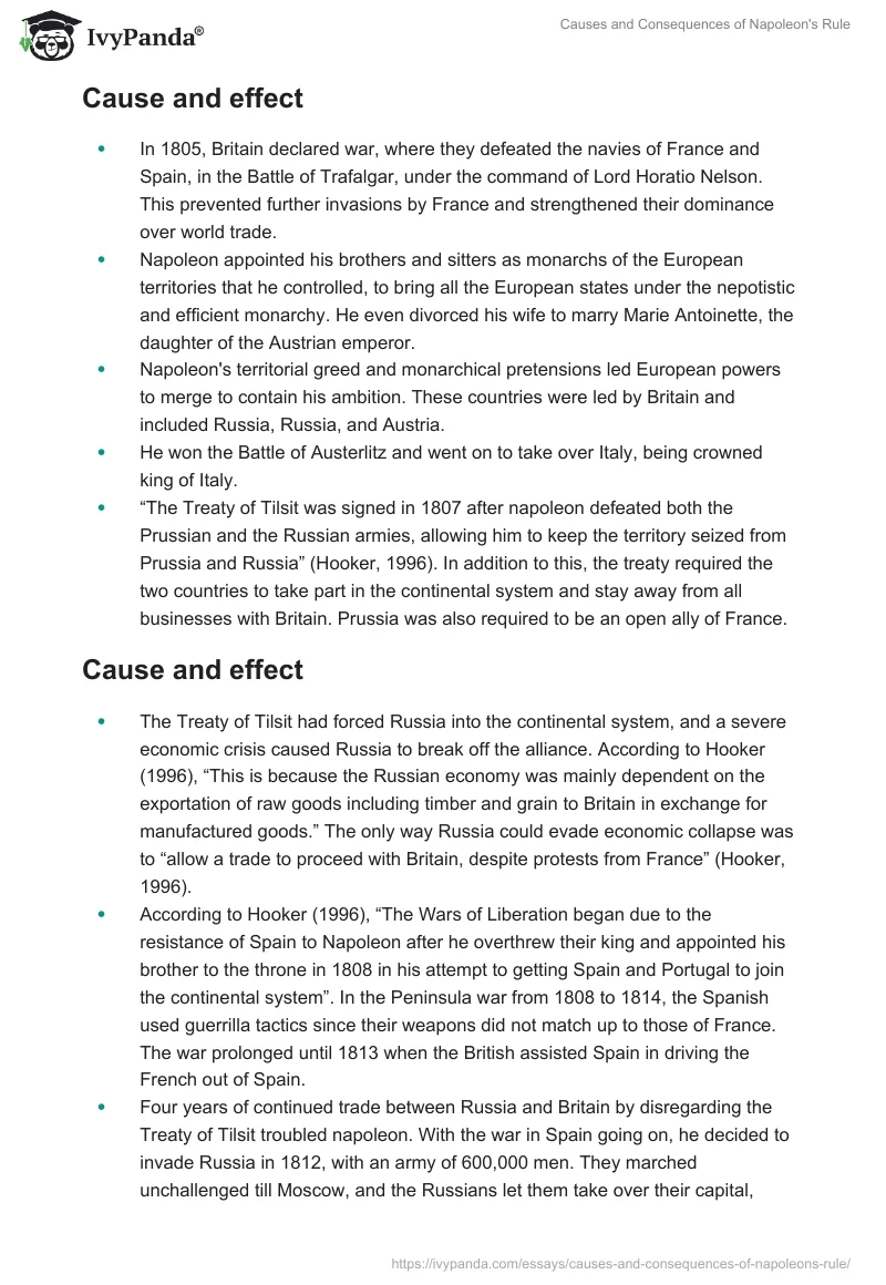 Causes and Consequences of Napoleon's Rule. Page 2