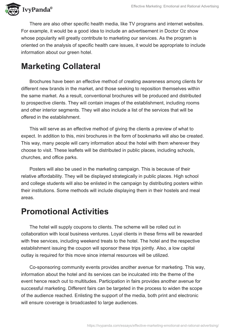 Effective Marketing: Emotional and Rational Advertising. Page 2