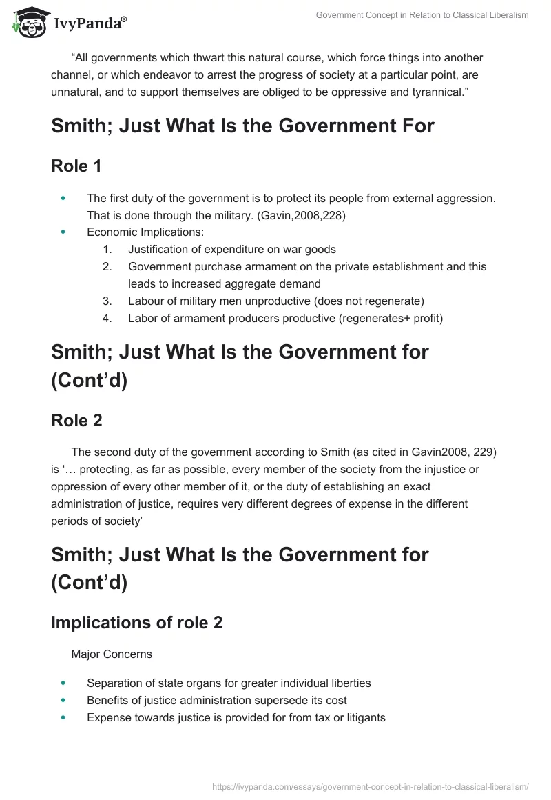Government Concept in Relation to Classical Liberalism. Page 2
