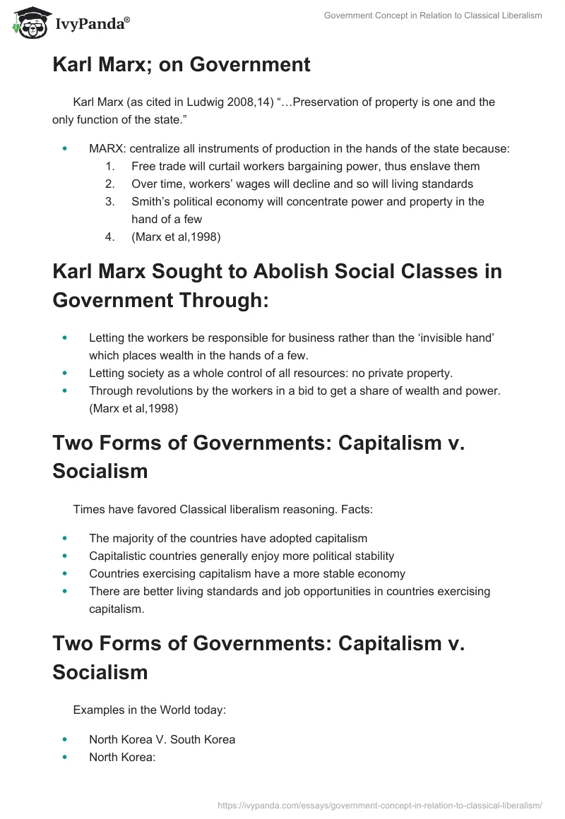 Government Concept in Relation to Classical Liberalism. Page 4