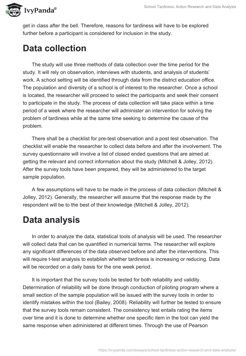 School Tardiness: Action Research and Data Analysis. Page 2