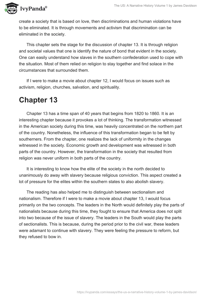 "The US: A Narrative History Volume 1" by James Davidson. Page 3