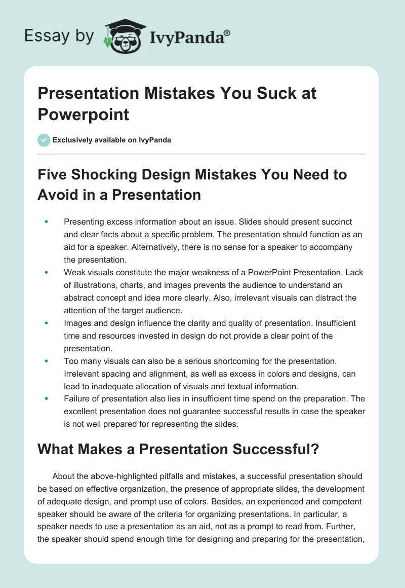 Presentation Mistakes "You Suck at Powerpoint". Page 1
