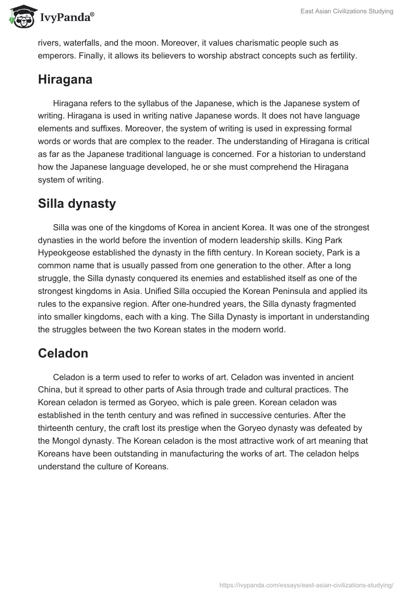 East Asian Civilizations Studying. Page 2