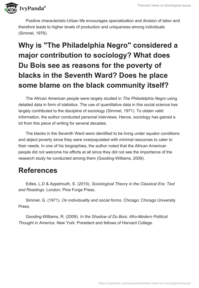 Theorists Views on Sociological Issues. Page 2