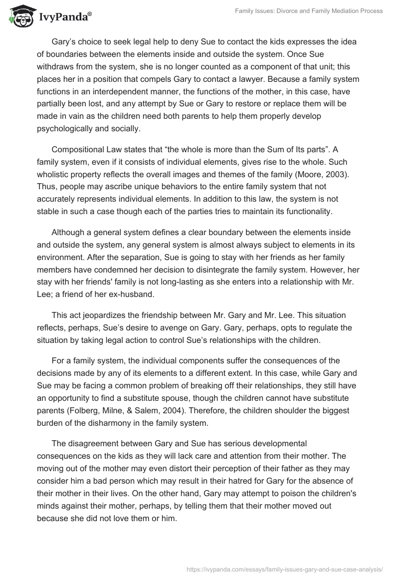 Family Issues: Divorce and Family Mediation Process. Page 2