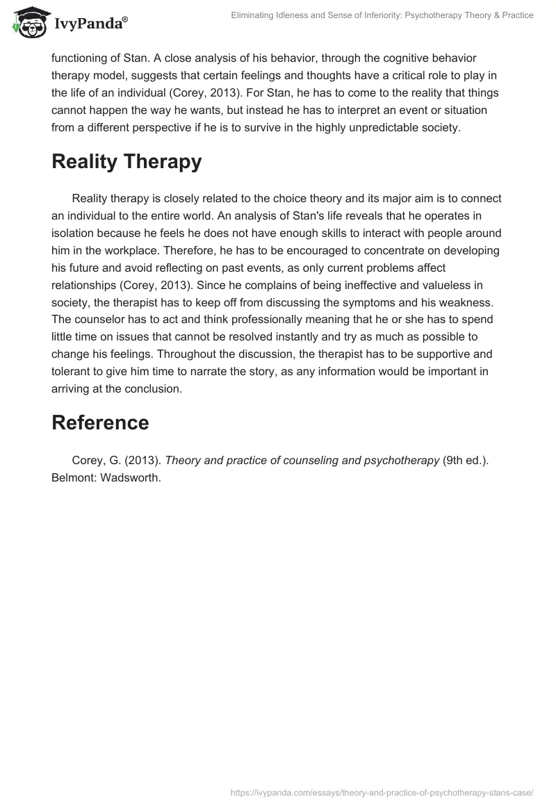 Eliminating Idleness and Sense of Inferiority: Psychotherapy Theory & Practice. Page 3
