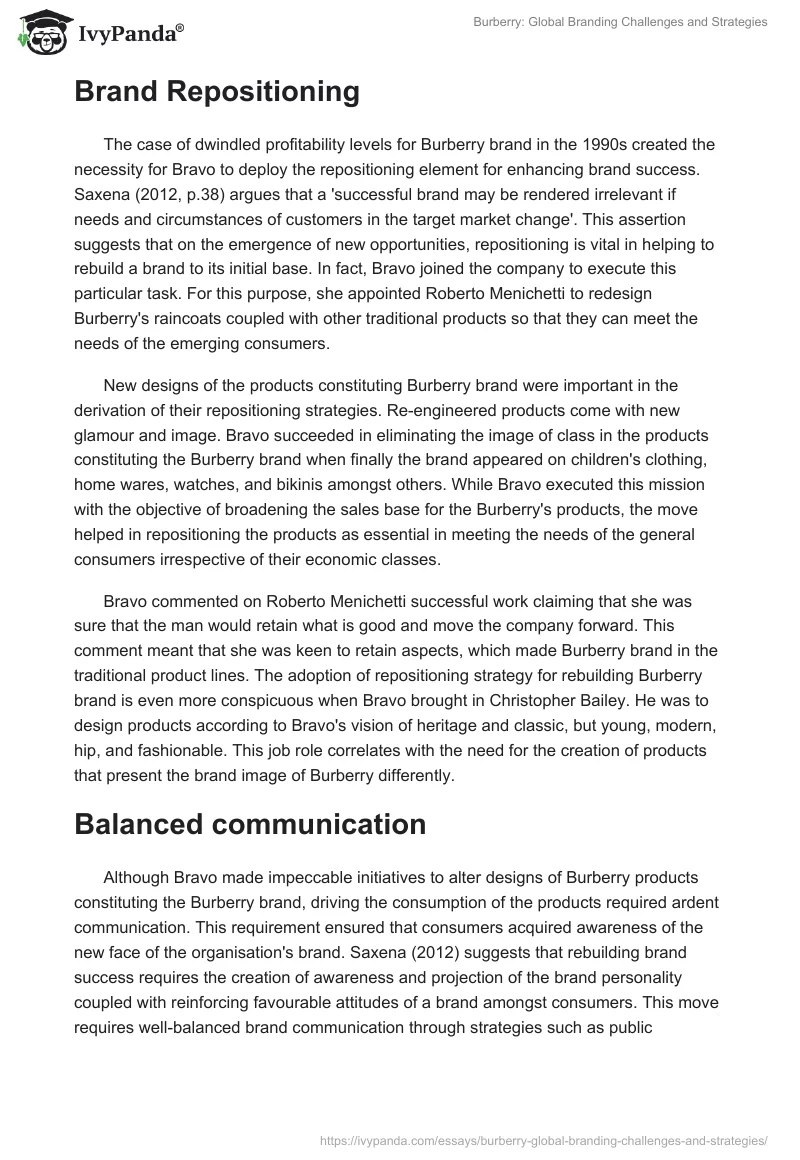 Burberry: Global Branding Challenges and Strategies. Page 2