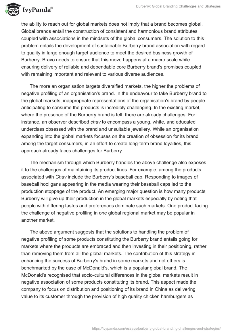 Burberry: Global Branding Challenges and Strategies. Page 5