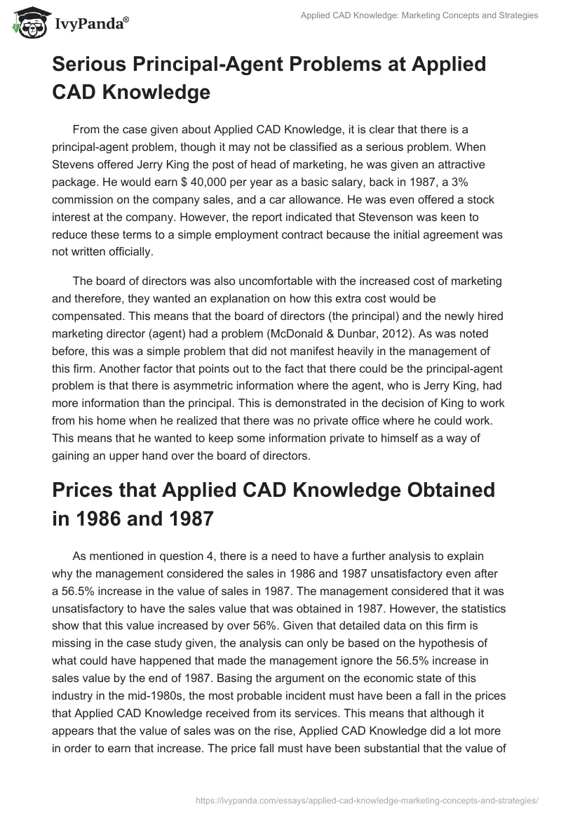 Applied CAD Knowledge: Marketing Concepts and Strategies. Page 3
