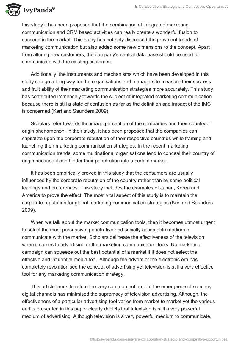 E-Collaboration: Strategic and Competitive Opportunities. Page 4