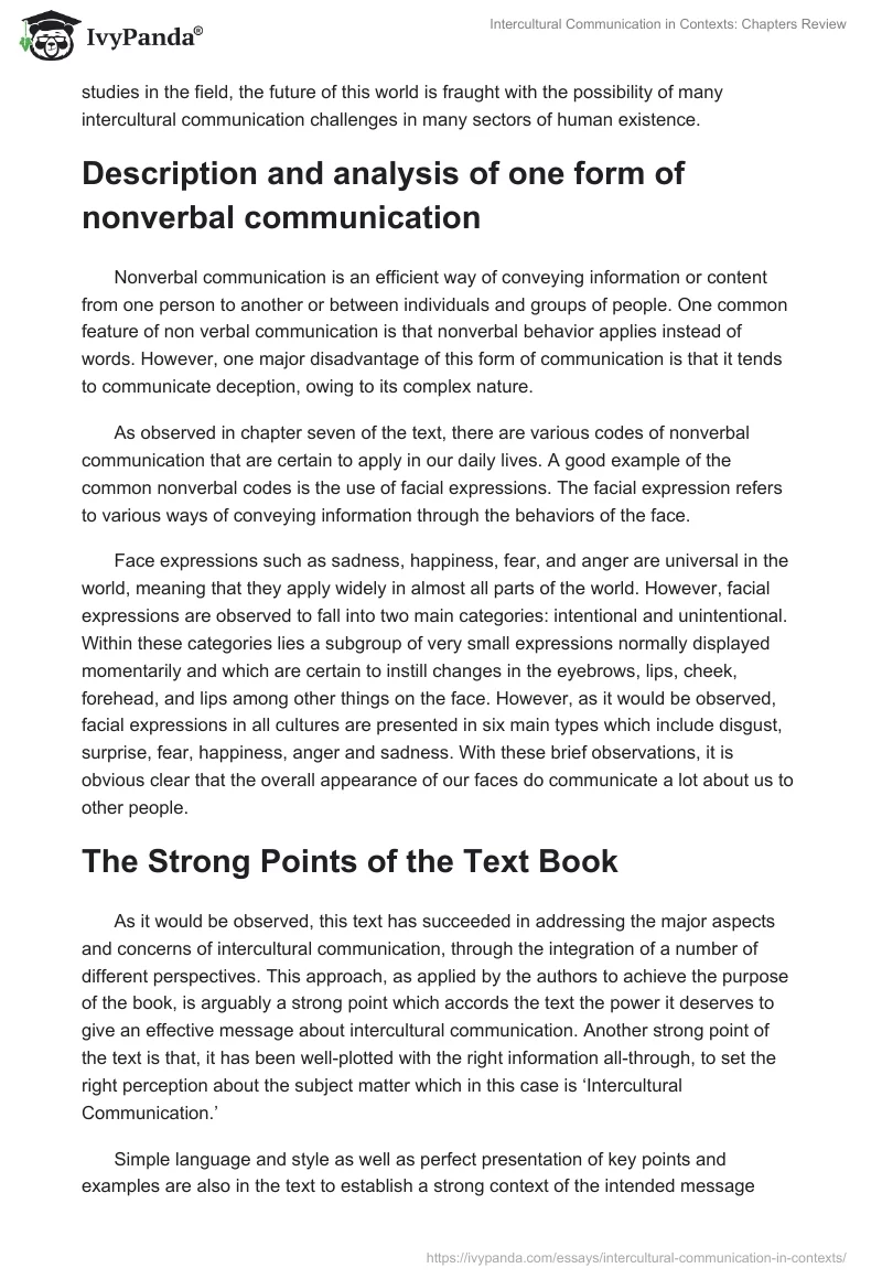 Intercultural Communication in Contexts: Chapters Review. Page 3