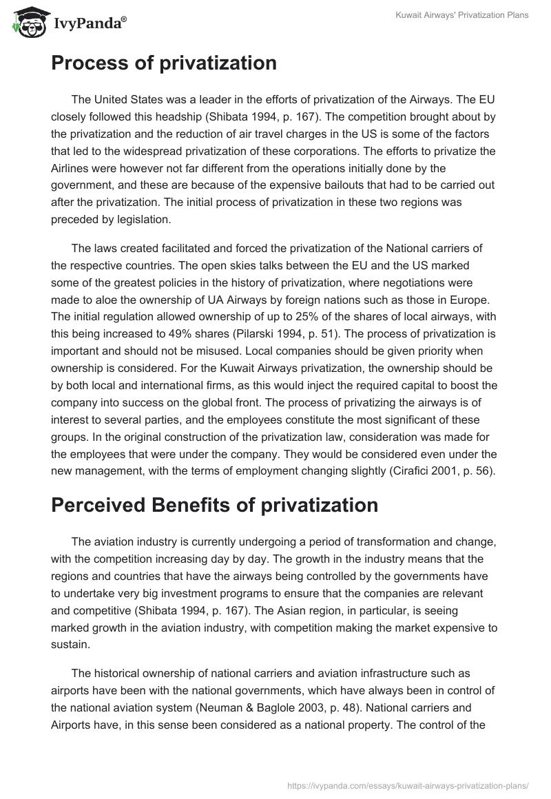 Kuwait Airways' Privatization Plans. Page 3