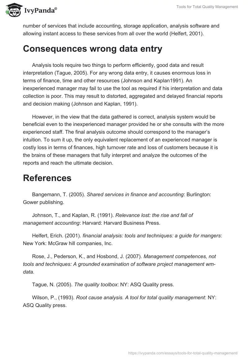 Tools for Total Quality Management. Page 3