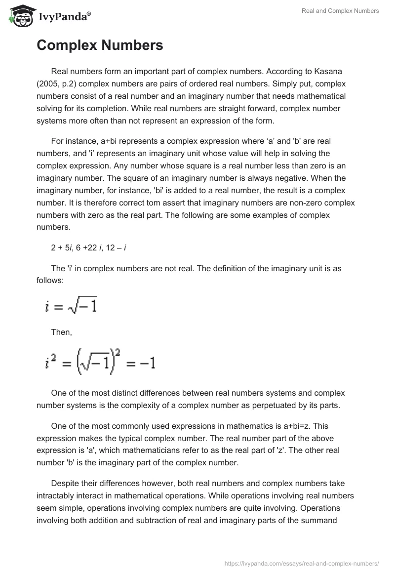 Real and Complex Numbers. Page 2