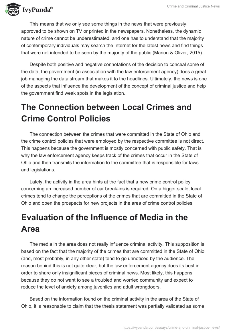 Crime and Criminal Justice News. Page 2