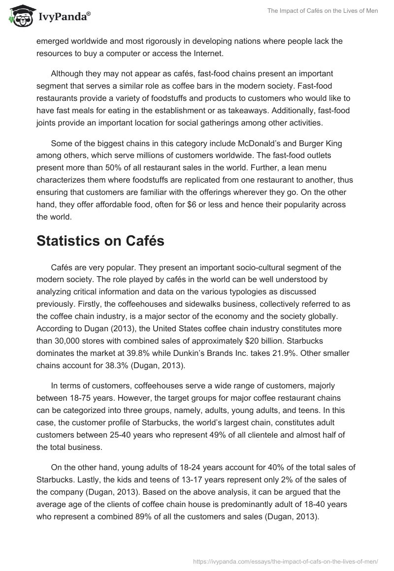 The Impact of Cafés on the Lives of Men. Page 4