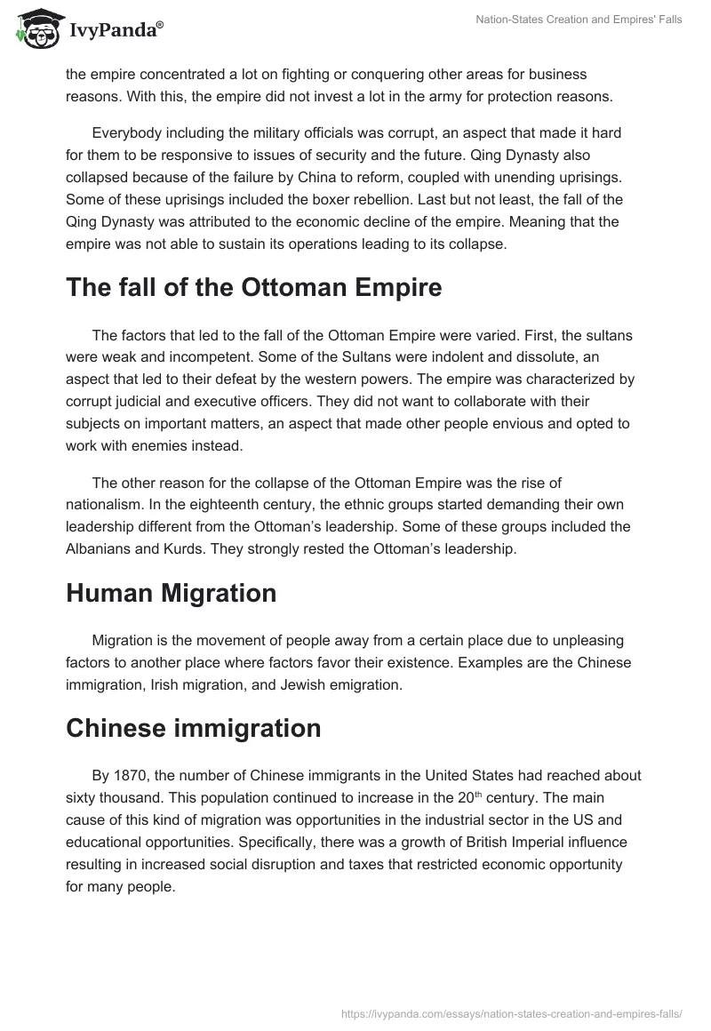 Nation-States Creation and Empires' Falls. Page 2