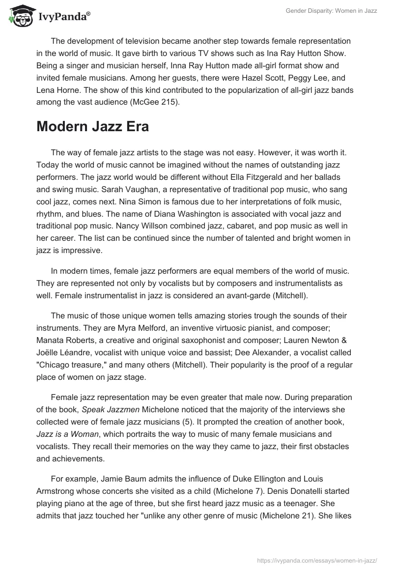 Gender Disparity: Women in Jazz. Page 3