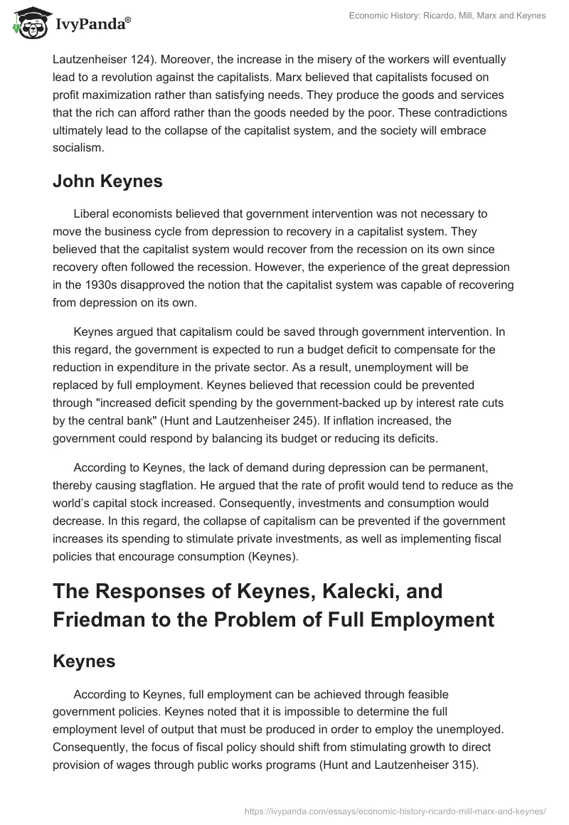 Economic History: Ricardo, Mill, Marx and Keynes. Page 3