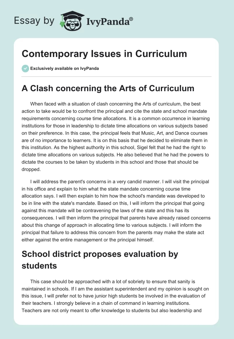 Contemporary Issues in Curriculum. Page 1