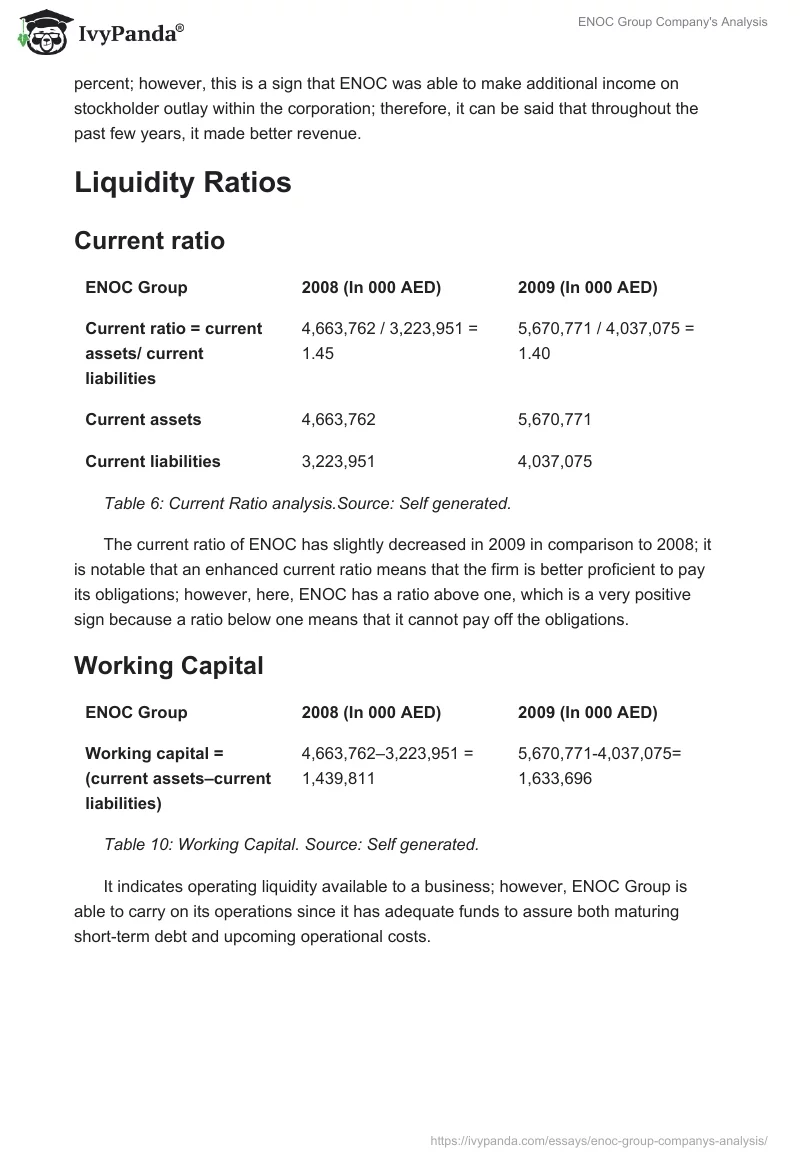 ENOC Group Company's Analysis. Page 5