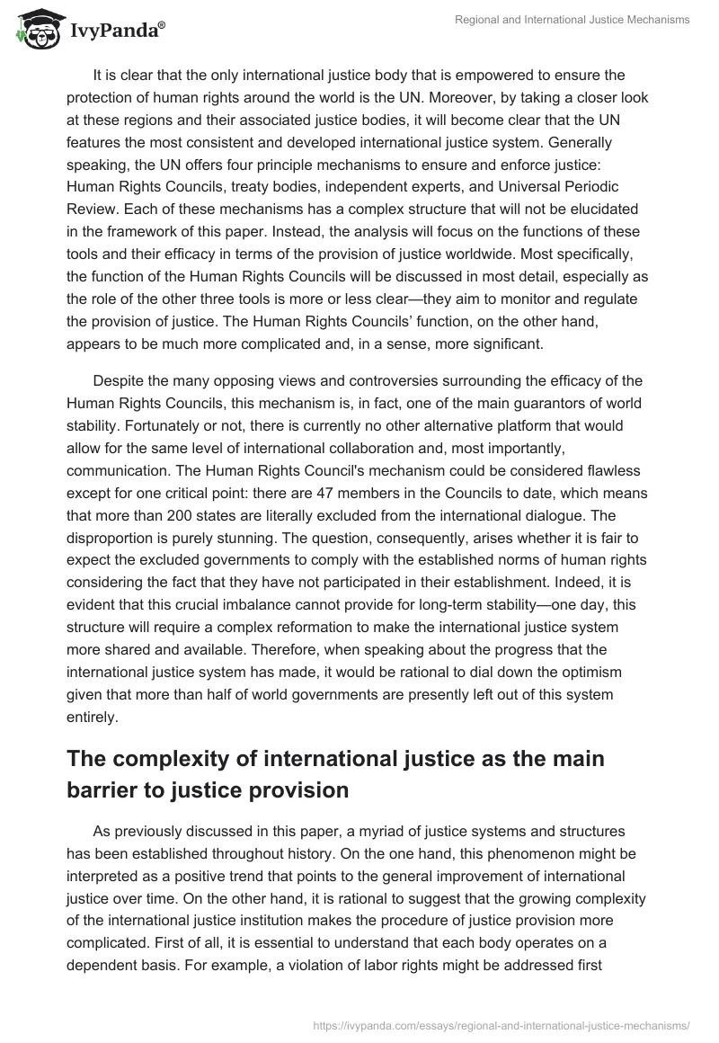 Regional and International Justice Mechanisms. Page 4