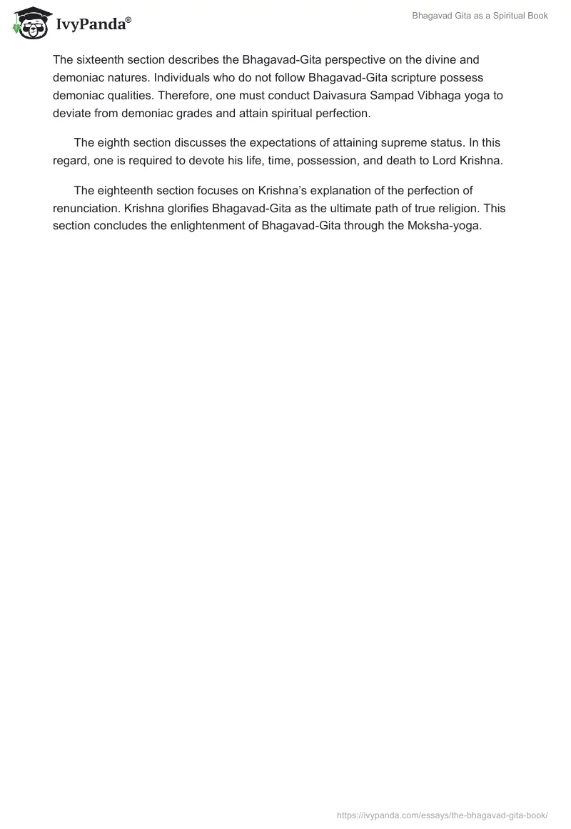 Bhagavad Gita as a Spiritual Book. Page 3