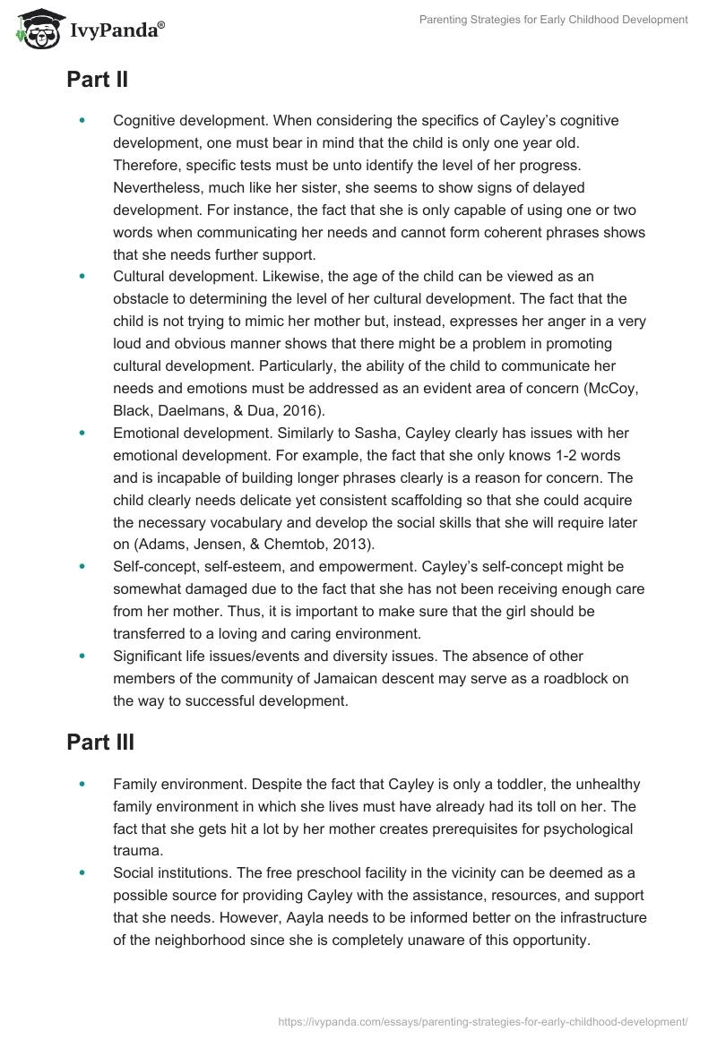 Parenting Strategies for Early Childhood Development. Page 4