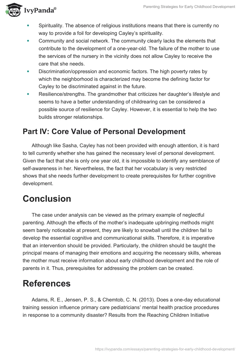 Parenting Strategies for Early Childhood Development. Page 5