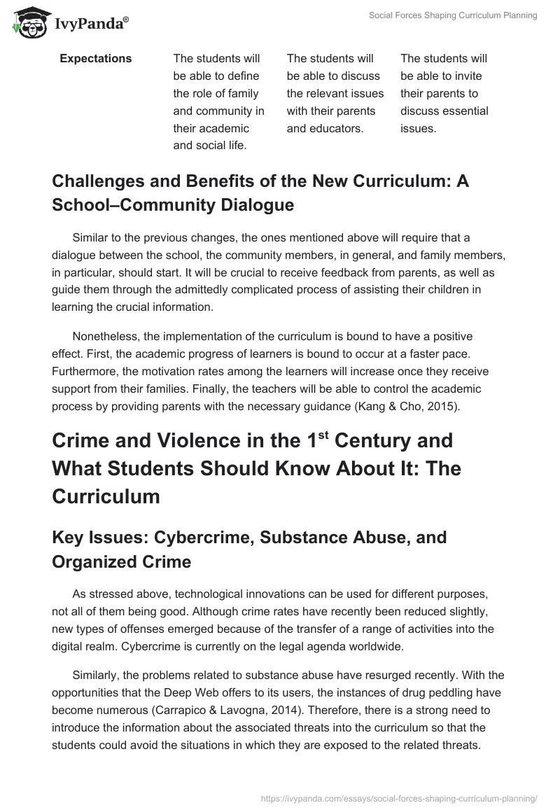 Social Forces Shaping Curriculum Planning. Page 4
