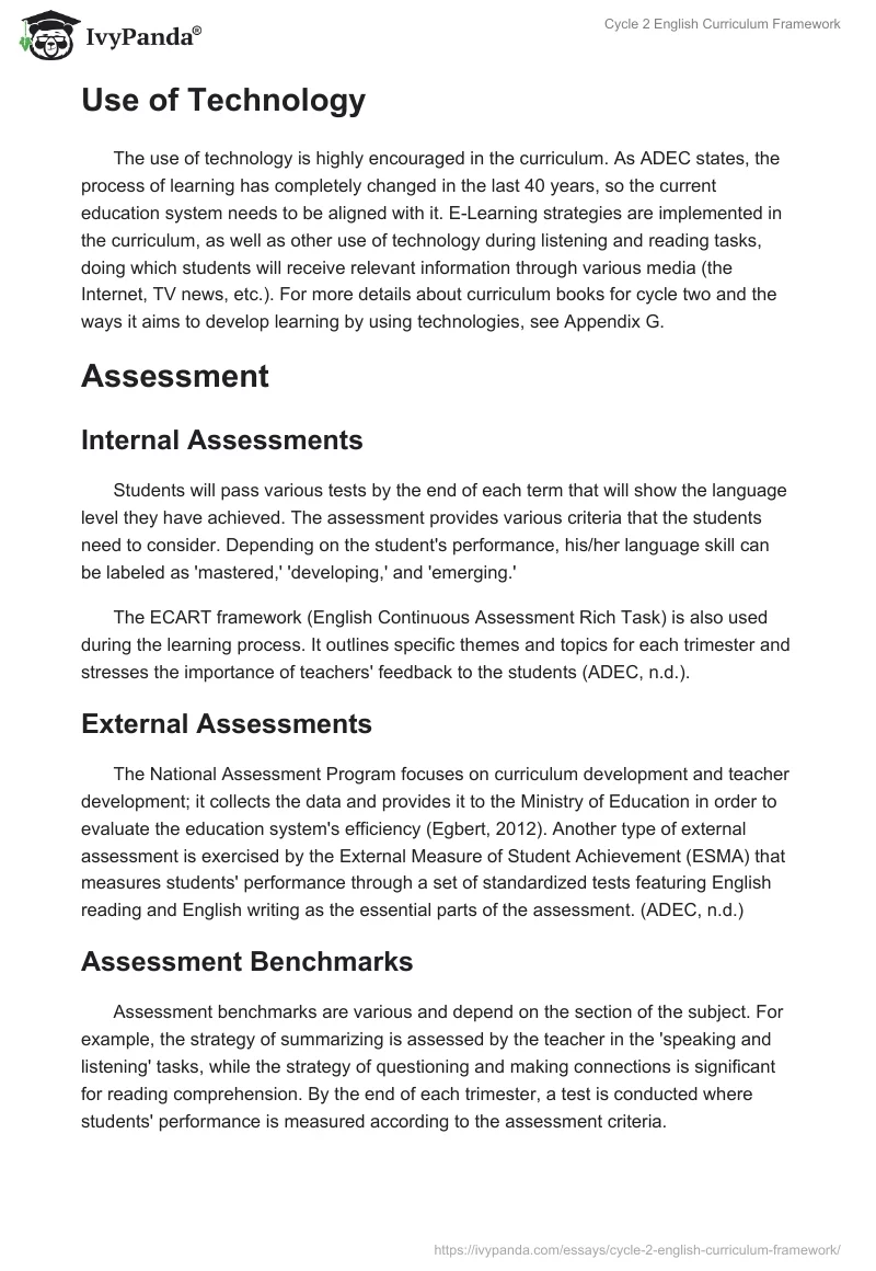 Cycle 2 English Curriculum Framework. Page 3