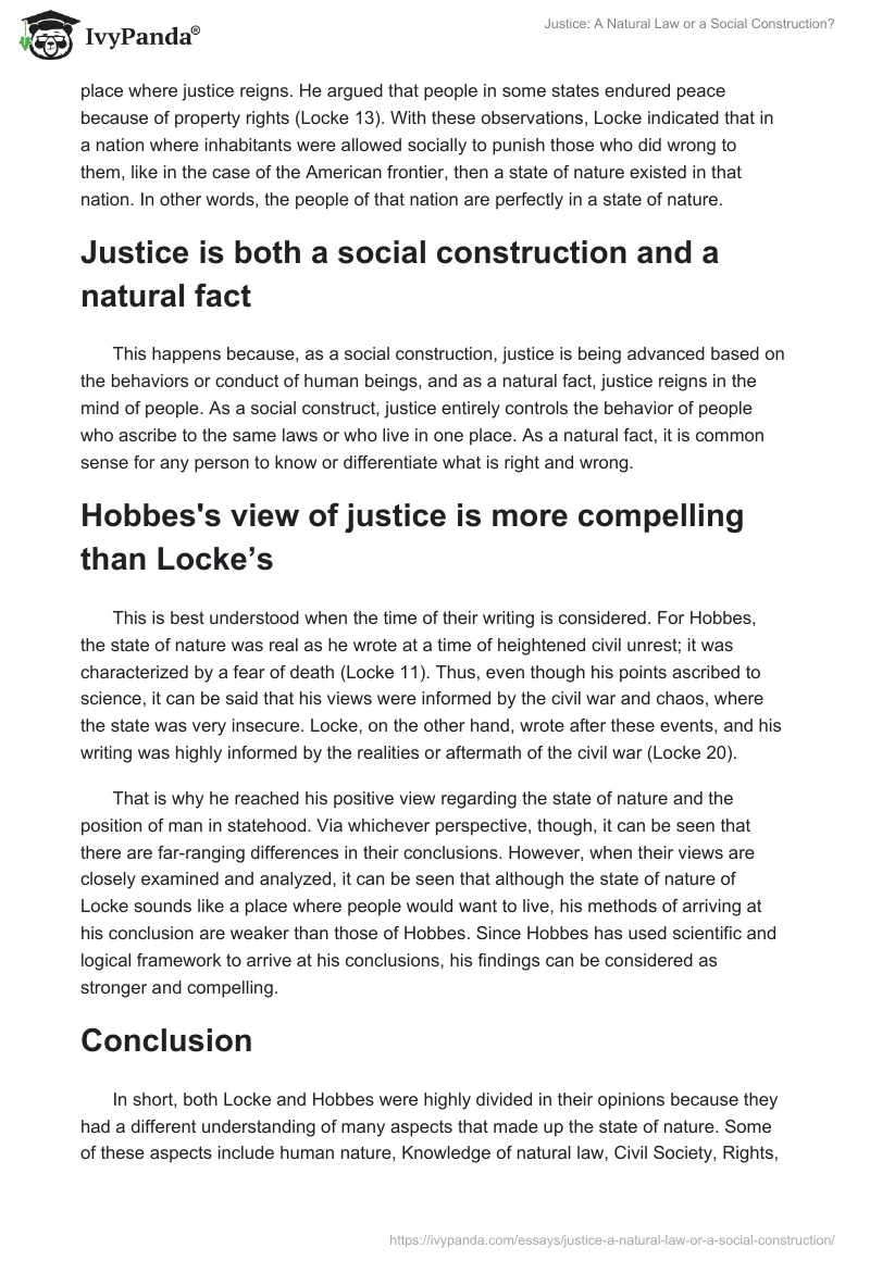 Justice: A Natural Law or a Social Construction?. Page 3