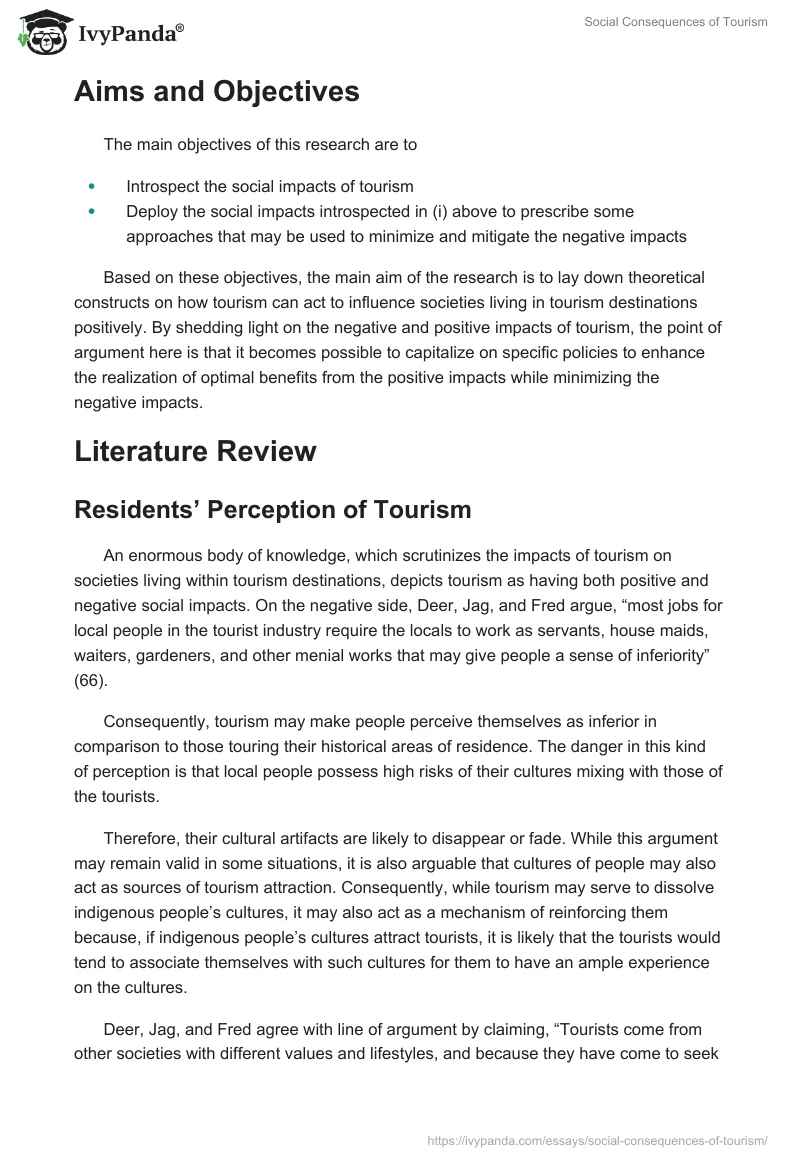 Social Consequences of Tourism. Page 3