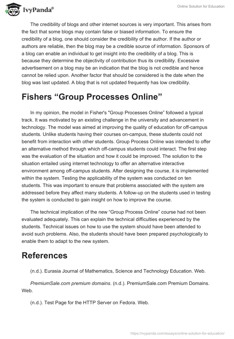 Online Solution for Education. Page 3