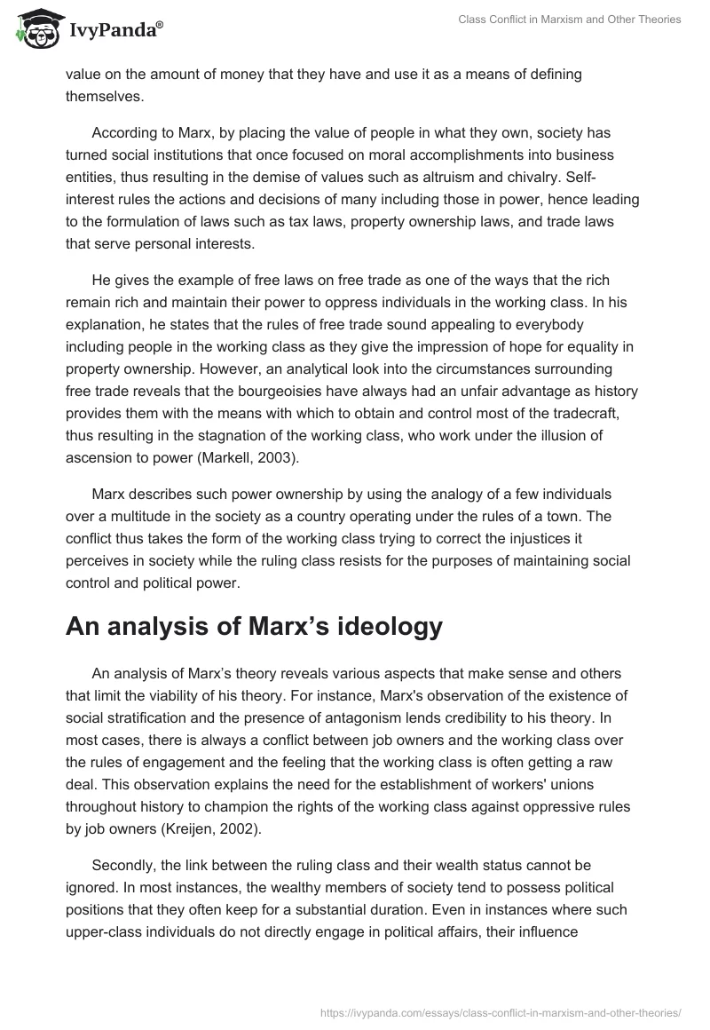 Class Conflict in Marxism and Other Theories. Page 3