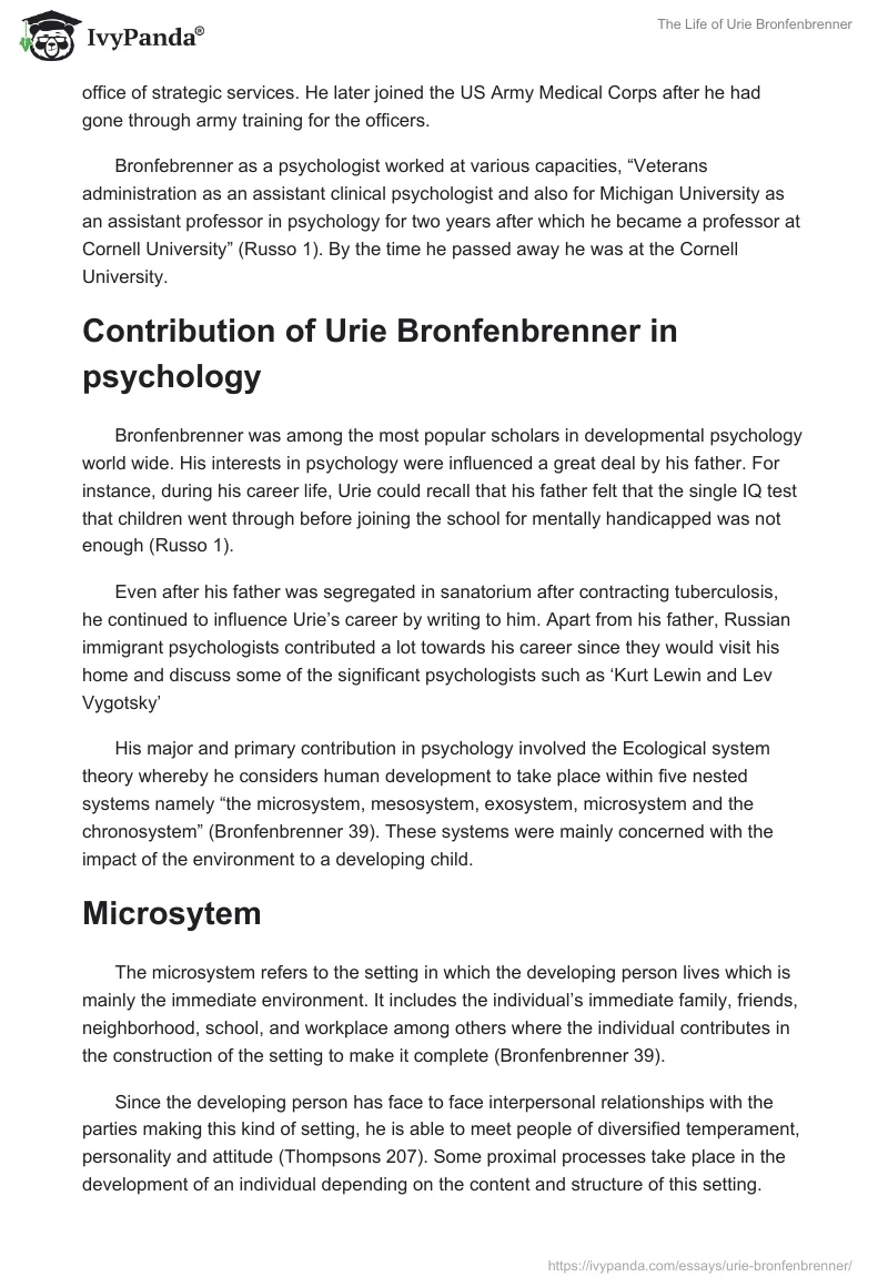 The Life of Urie Bronfenbrenner. Page 2