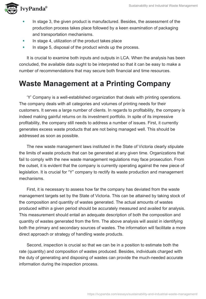 Sustainability and Industrial Waste Management. Page 4