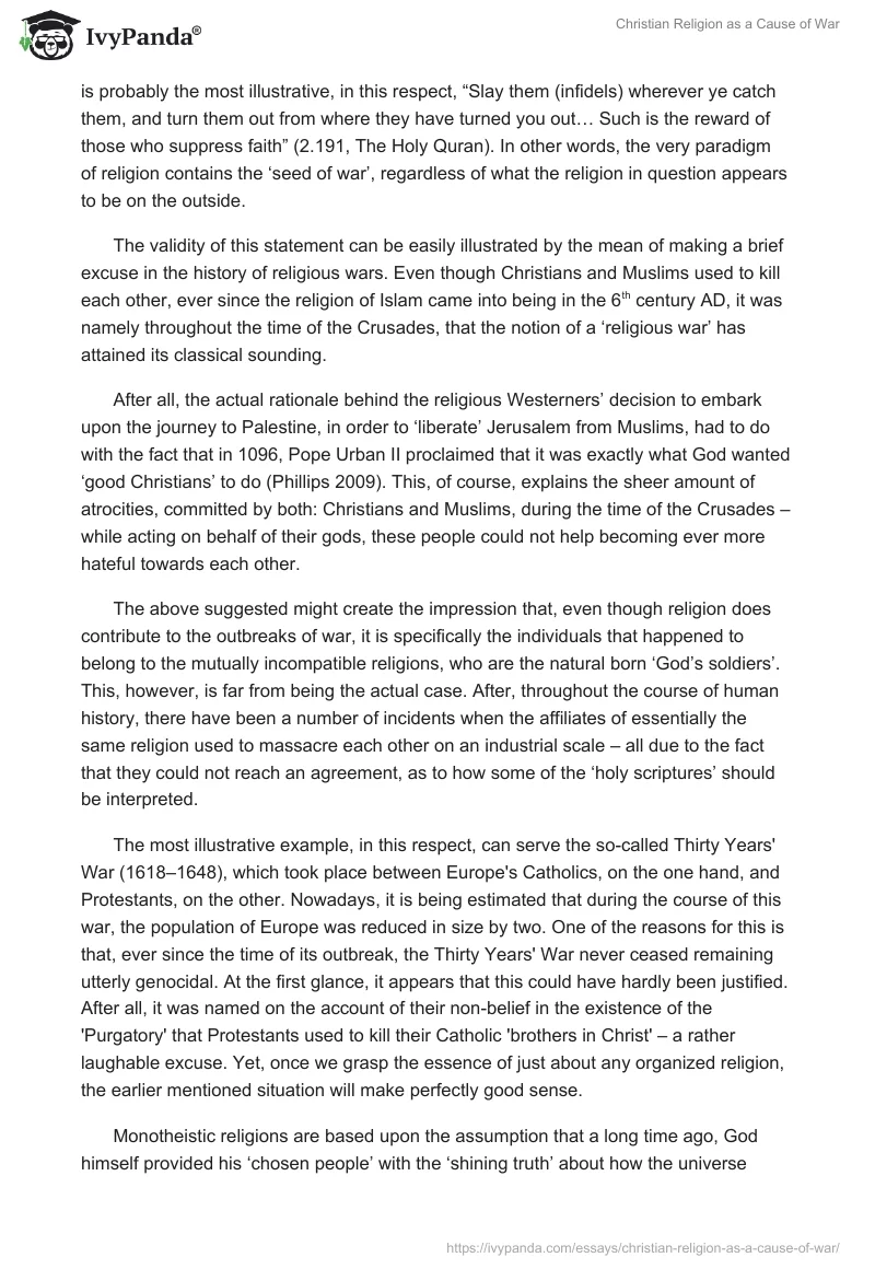Christian Religion as a Cause of War. Page 3