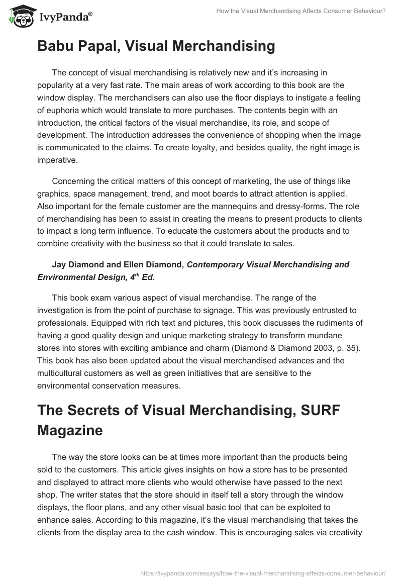 How the Visual Merchandising Affects Consumer Behaviour?. Page 4