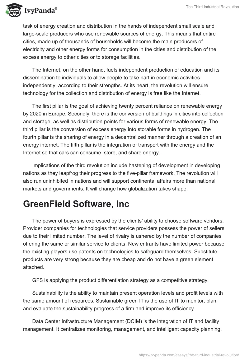 The Third Industrial Revolution. Page 2