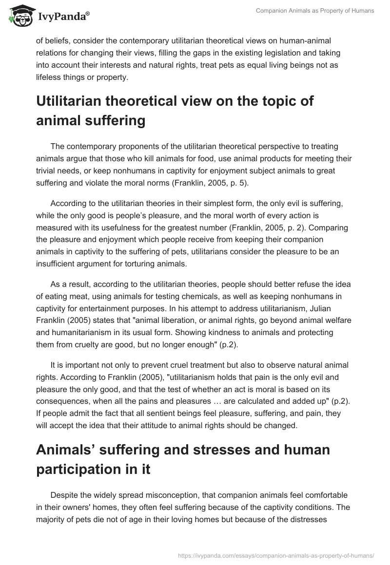 Companion Animals as Property of Humans. Page 5