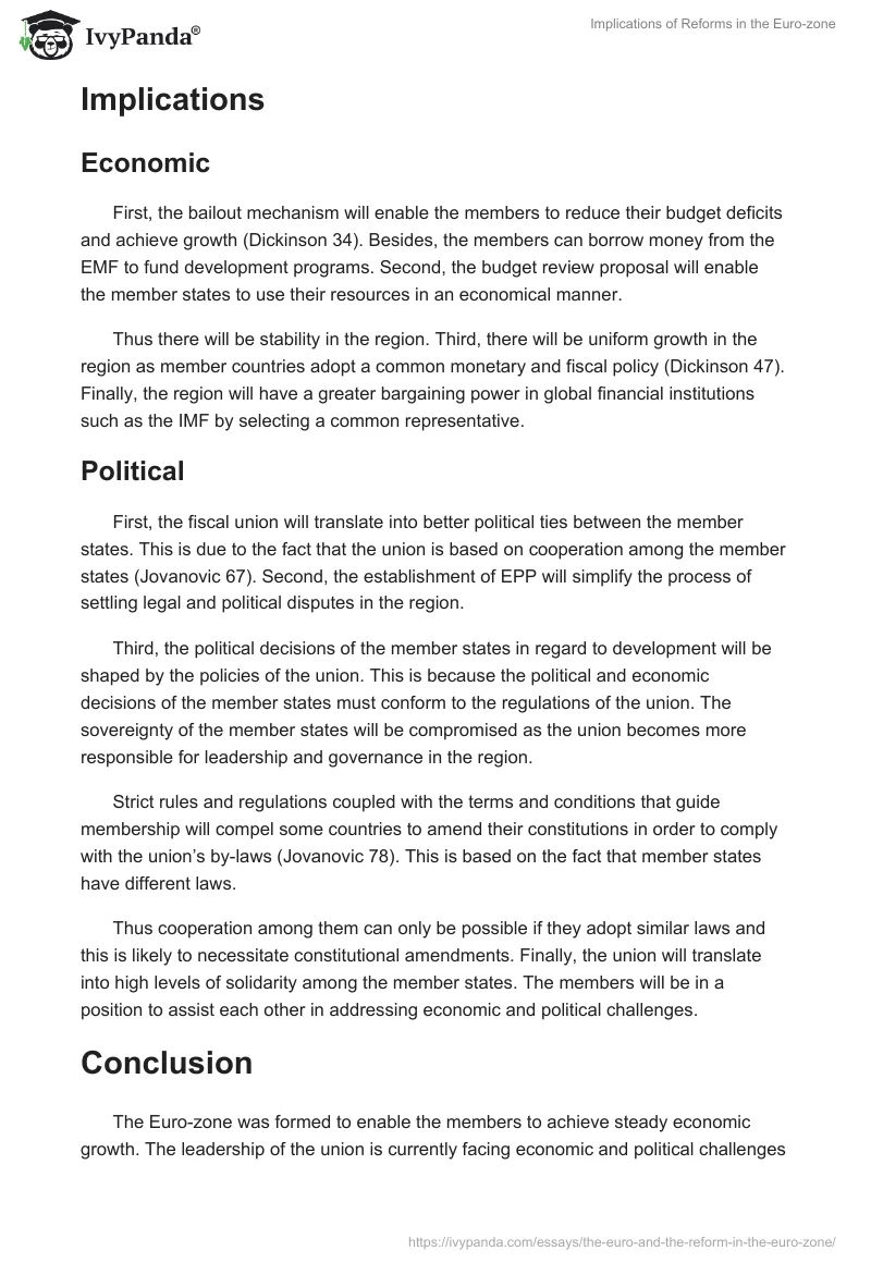 Implications of Reforms in the Euro-zone. Page 3