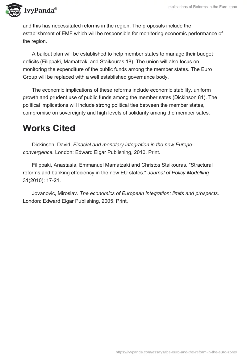 Implications of Reforms in the Euro-zone. Page 4